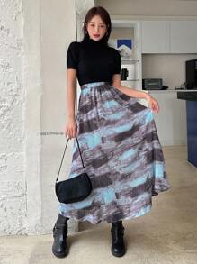 DAZY Women's Tie Dye Skirt - Blue - View 3