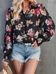 Aveloria 女款花卉印花長袖襯衫