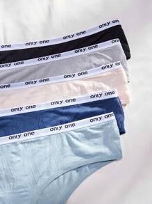 5-Pack Of Plus Size Letter Web Underwear Sports