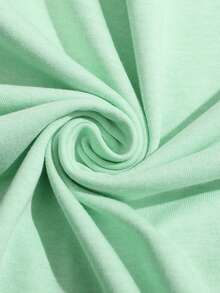 SHEIN Essnce 蝴蝶花卉印花短袖t卹 - 青檸色 - 查看 4