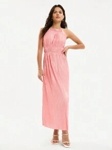 Aveloria Rosie Vestido Plisado Sin Mangas Con Cuello Halter