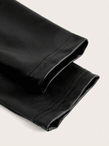 SHEIN ICON Slim-fit T-Shirt Mit Ausgehöhltem, Beschichtetem Reißverschluss Vorne