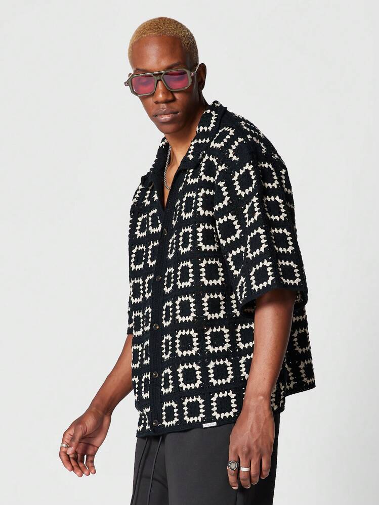 RONRON ♥ CROCHET SQUARE OVER FIT T SHIRT/追跡付 Crochet granny square shirt : r/crochet