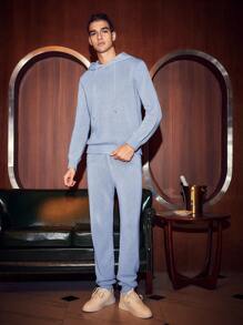 Manfinity VCAY 男士連帽長袖毛衣毛褲兩件套