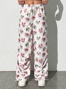 SHEIN Qutie Women's Digital Printed Pants - Multicolor - View 3