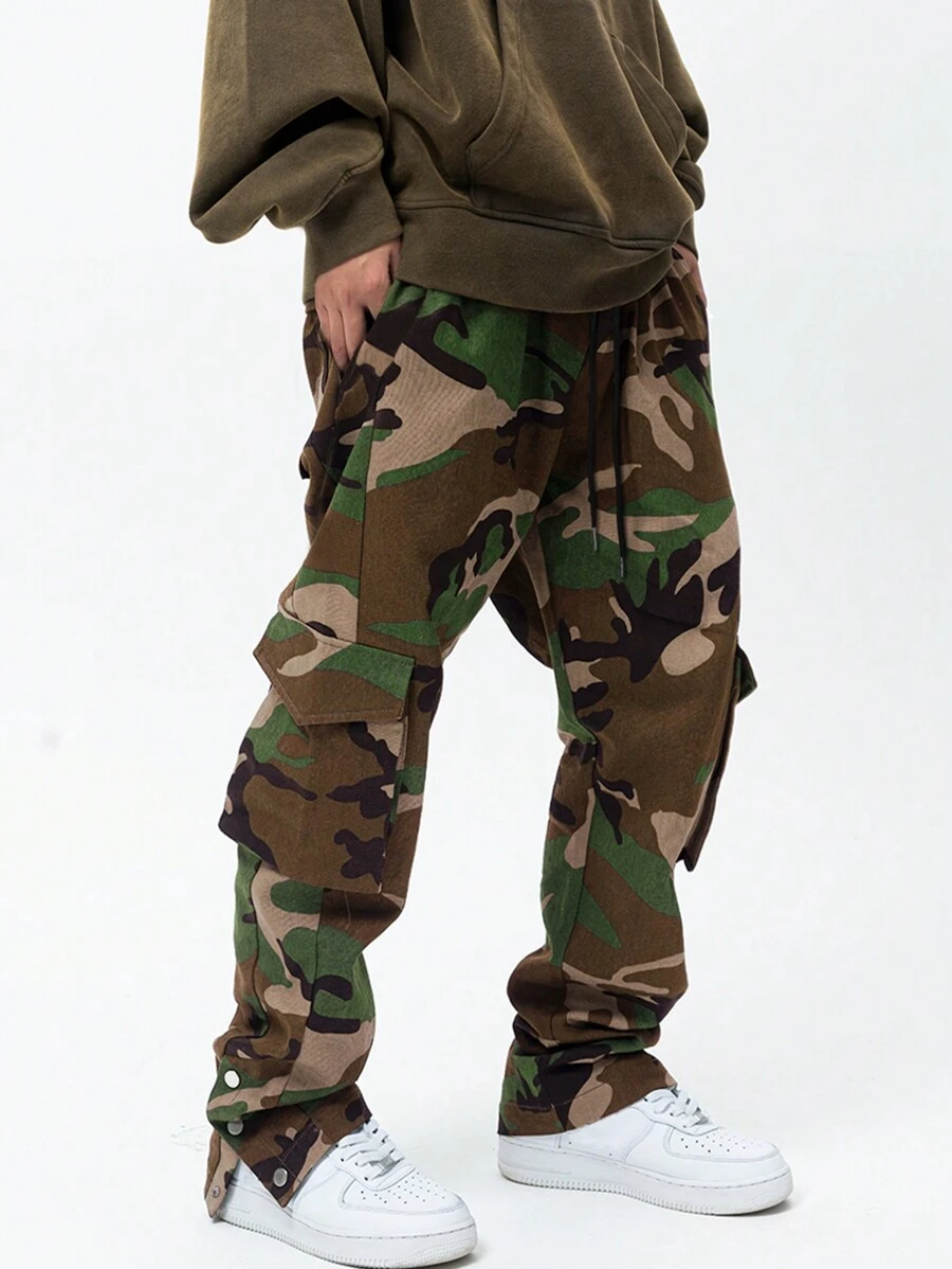 Manfinity Roghcode 鬆身男士迷彩軍裝褲