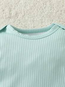 SHEIN 嬰兒女寶寶可愛三件式圓領長袖連身衣 - 淺粉色 - 查看 7