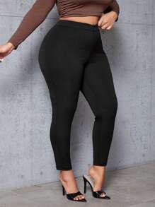 SHEIN SXY Plus Solid Skinny Pants