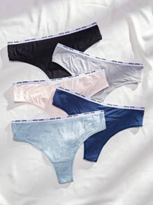 5-Pack Of Plus Size Letter Web Underwear Sports