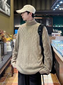 Manfinity Homme 長袖毛衣 - 卡其色 - 查看 6