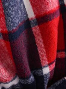 嬰兒女童格紋背帶裙，搭配圓點長袖上衣，適用於秋冬 - 彩色 - 查看 6