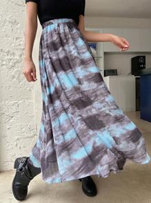 DAZY Women's Tie Dye Skirt - Blue - View 5