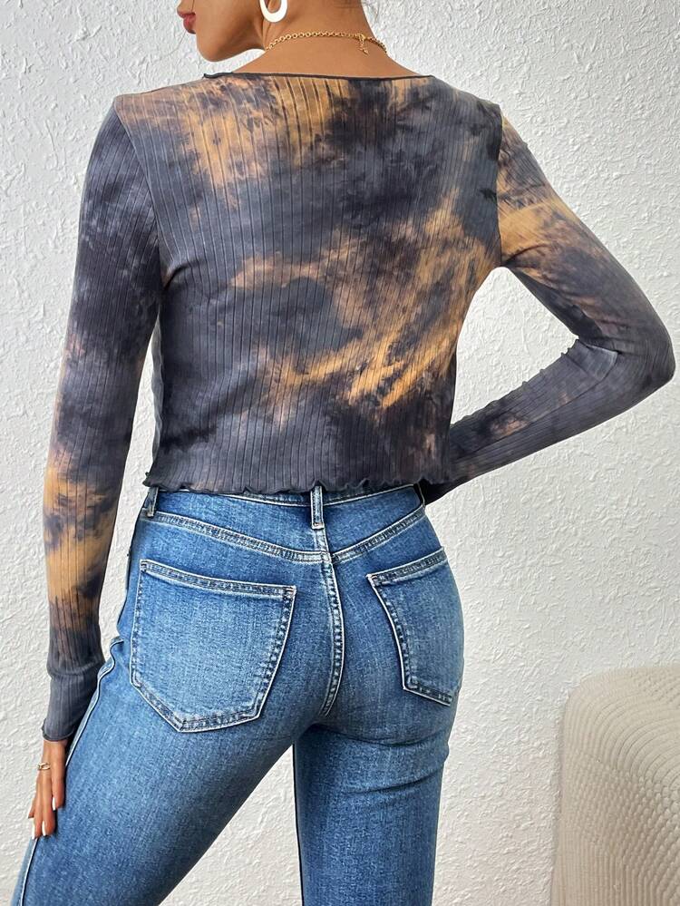 Women'S Tie Dye Camisole Top And Cardigan