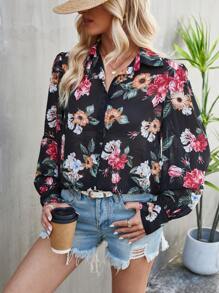 Aveloria 女款花卉印花長袖襯衫