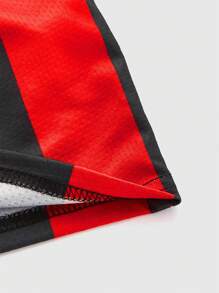 ROMWE 女士色塊條紋字母印花t恤 - 彩色 - 查看 7