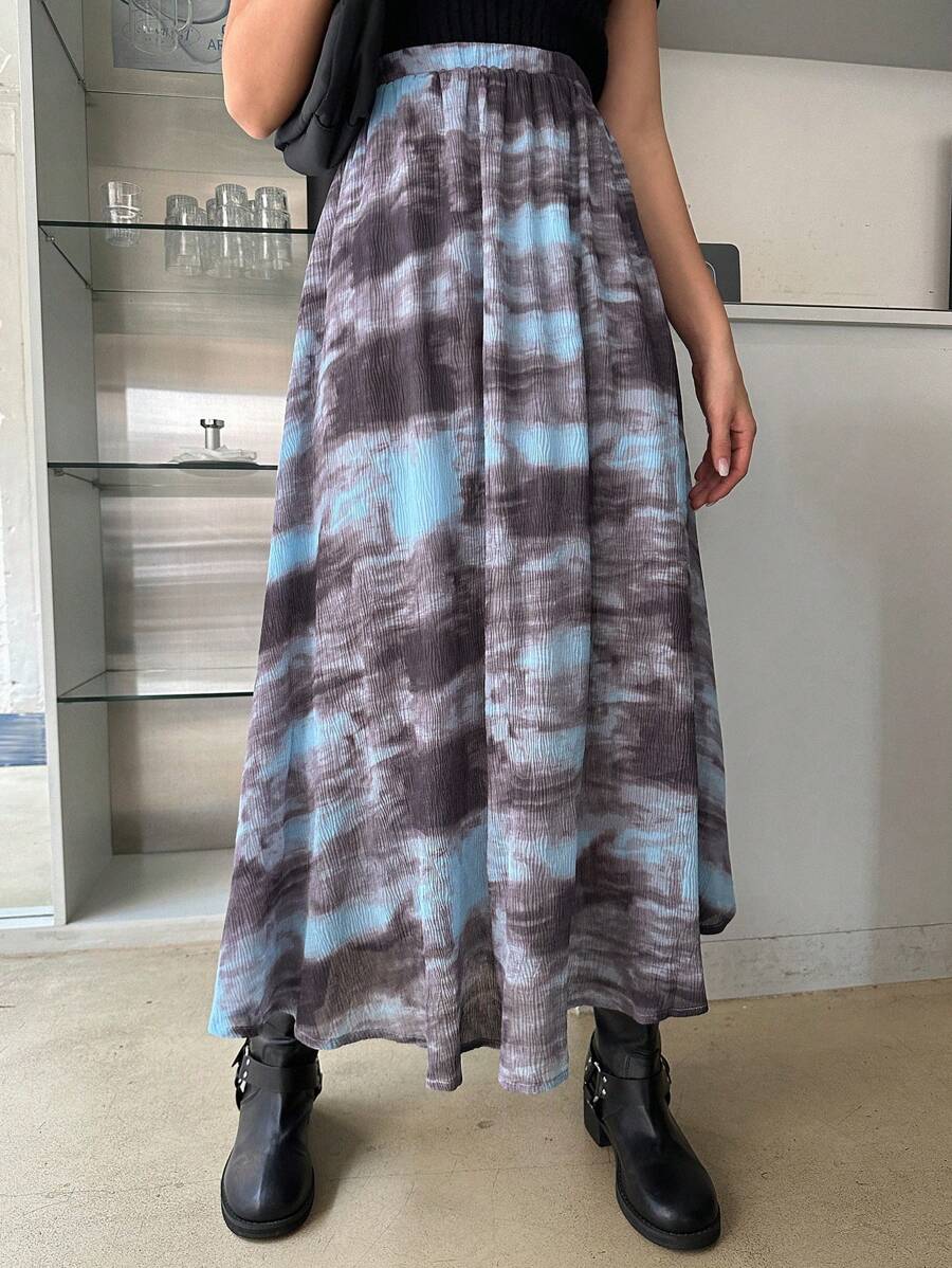 DAZY Women's Tie Dye Skirt - Blue - View 1