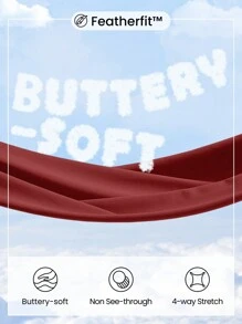 GLOWMODE FeatherFit™ Strappy Activity Cropped Tank Top Light Support Low Impact Yoga Daily - Burgundy - View 4