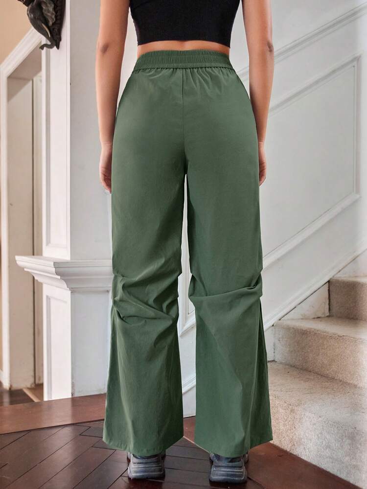 Solid Color Parachute Pants Fall Cloth For Women