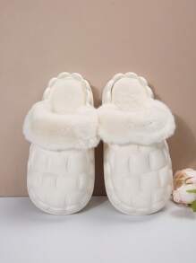 輕巧、舒適、柔軟女式厚底拖鞋,適合戶外或室內,顏色 - 白色 - 白色 - 查看 7