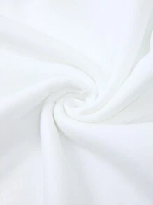 女士纯色圆领落肩套头卫衣秋季卫衣 - 白色 - 查看 5