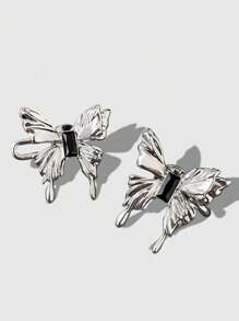 ROMWE Goth 1pair Fashionable Bowknot Waist Buckle For Adjusting Pants' Waist Size - Multicolor - View 1