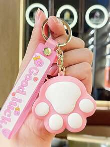 ROMWE Kawaii 1 Llavero Rosa Con Forma De Pata De Gato. - Multicolor - Ver 3