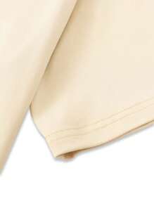 Manfinity Homme 男士字母印花短袖t恤 - 卡其色 - 查看 4