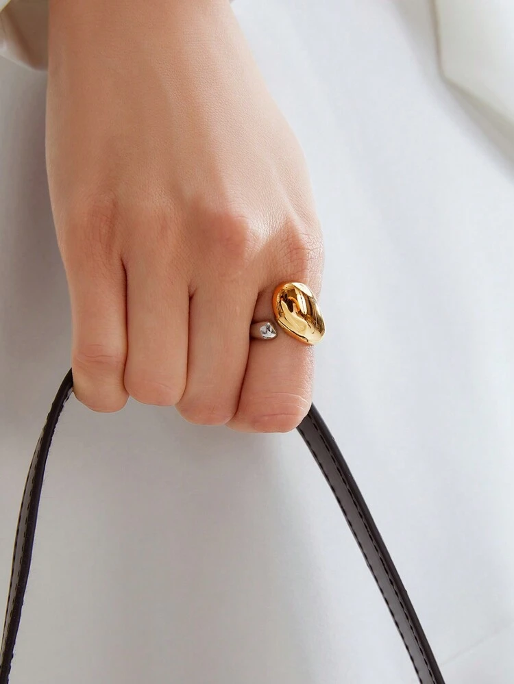 1PC COPPER BICOLOR WATER DROP RING