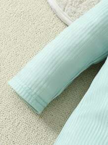 SHEIN 嬰兒女寶寶可愛三件式圓領長袖連身衣 - 淺粉色 - 查看 3