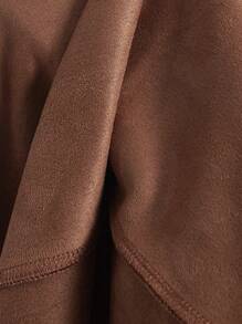 ROMWE Fairycore Ladies' Hooded Cape Coat - Brown - View 9