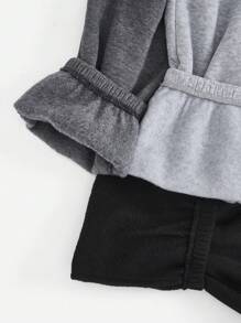 SHEIN Sport Studio 3pcs Solid Color Fleece Sweatpants Winter Women Clothes