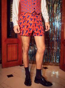 Manfinity VCAY Men's All-Over Printed Cargo Shorts - Blue - View 7