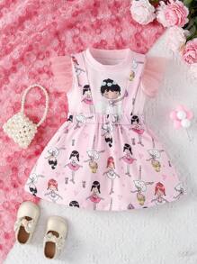 女嬰服裝吊帶裙和上衣優雅可愛嬰兒時尚 - 彩色 - 查看 5