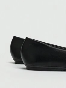 Giày bệt mũi nhọn đế mềm nhẹ thoải mái cho nữ mùa thu/đông để mang hàng ngày hoặc khiêu vũ ballet, Giày lười - màu đen - Xem 8