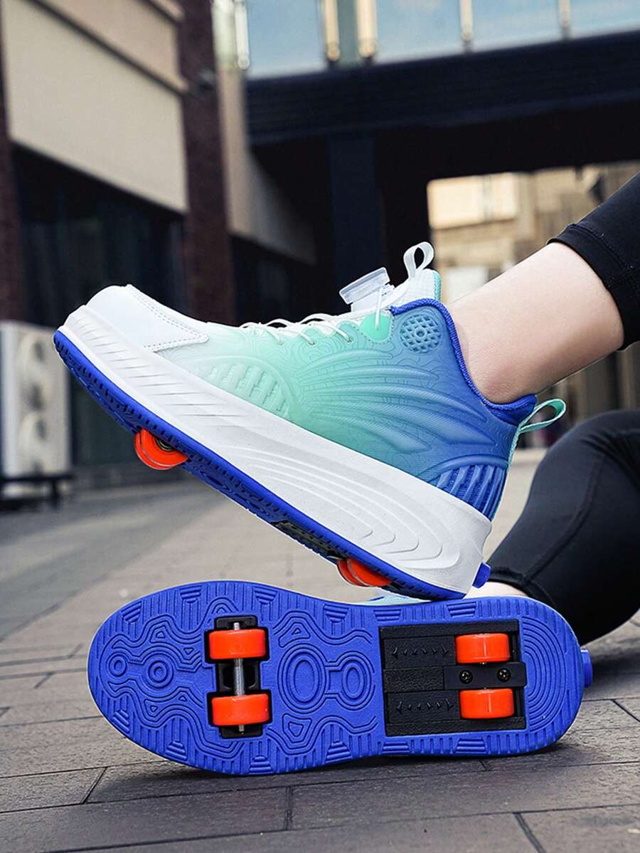 Boys' Upgraded Version Automatic Walking Shoes With 4 Wheels And Cool Design, Suitable For Four Seasons - Multicolor - View 1