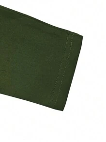 Ladies' Heart & Letter Print Long Sleeve T-Shirt And Pants Set - Dark Green - View 4