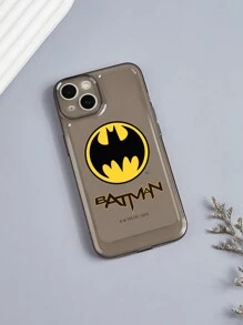 Batman X ROMWE Regular Alphabet Anti-Drop Phone Case - Black - View 2