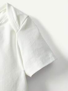 男嬰卡通小刺蝟圖案圓領短袖疊肩連身衣三件套 - 彩色 - 查看 5