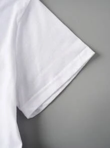 INAWLY Women's Heart & Slogan Printed Short Sleeve T-Shirt - White - View 3