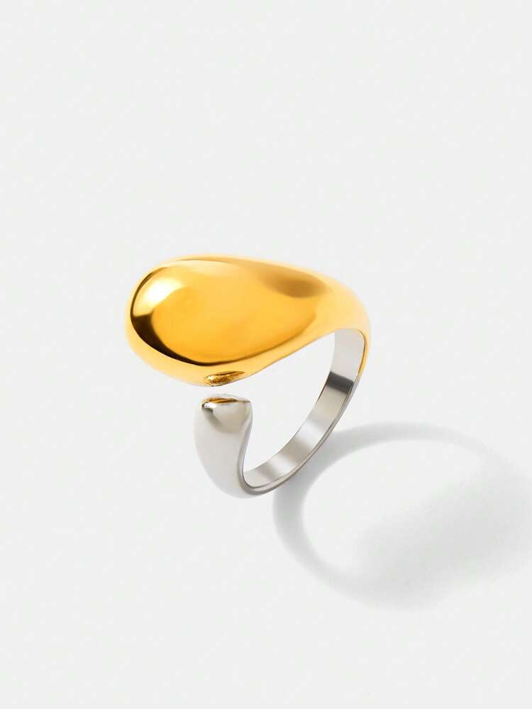 1PC COPPER BICOLOR WATER DROP RING