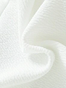 女寶寶秋冬季雙排扣優雅華麗日常休閒長褲適合度假和節日穿著 - 白色 - 查看 3