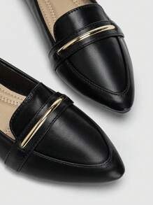 Giày bệt mũi nhọn đế mềm nhẹ thoải mái cho nữ mùa thu/đông để mang hàng ngày hoặc khiêu vũ ballet, Giày lười - màu đen - Xem 3