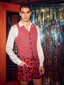 Manfinity VCAY Men's All-Over Printed Cargo Shorts - Blue - View 6