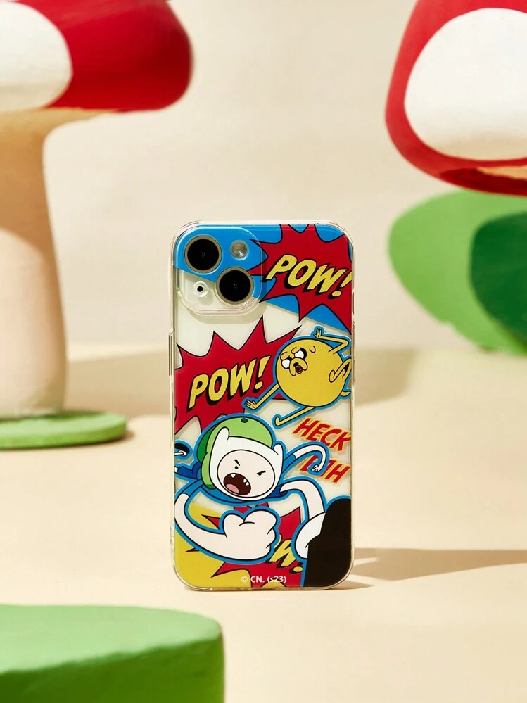 ADVENTURE TIME X SHEIN Cartoon Graphic Clear Phone Case, Gifts | SHEIN