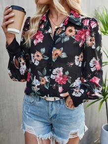 Aveloria 女款花卉印花長袖襯衫