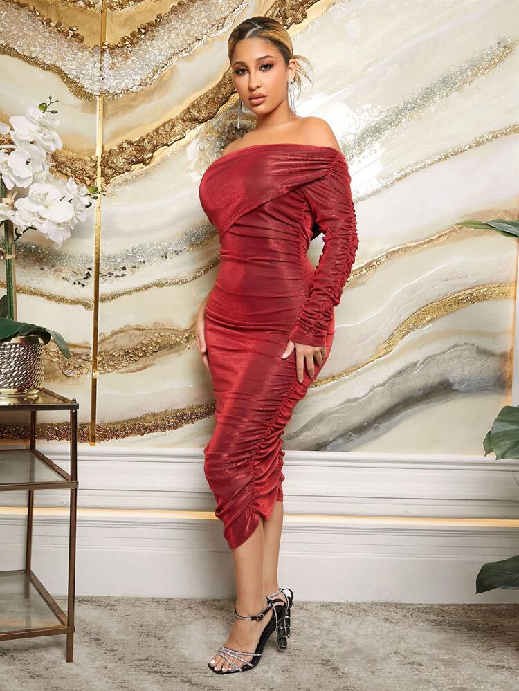 Single Long-Sleeved Bodycon Dress