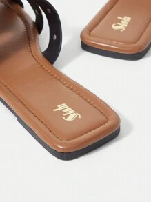 SheIn VCAY 女士拖鞋 - 黑色 - 查看 4