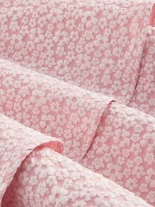 SHEIN MOD Ladies' Jacquard Double Layer Ruffle Hem Strapless Dress