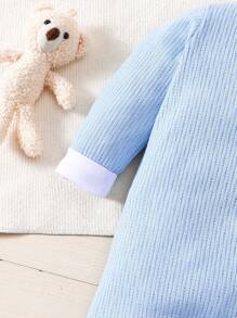 Thú vật Ánh sáng Xanh Áo liền quần Với Xiên Không nút - Màu xanh nhạt - Xem 5