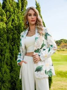 GENKIRA 花卉印花西装外套 - 彩色 - 查看 4